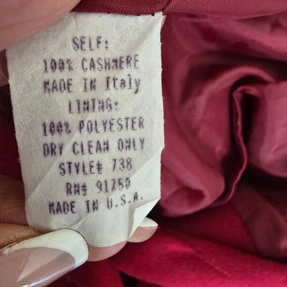 Saks Fith Avenue Folio Collection Blazer Burgundy size 4 wool and Silk Blend - Picture 6 of 12